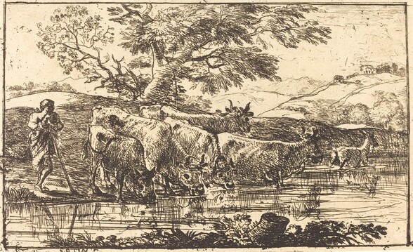 The Herd at the Watering Place (Le troupeau à l