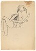 Seated Figure Playing a Lute [recto]