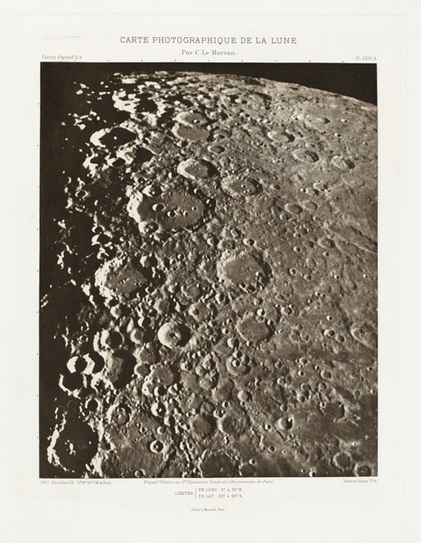 Carte photographique de la lune, planche XXIV.A (Photographic Chart of the Moon, plate XXIV.A)