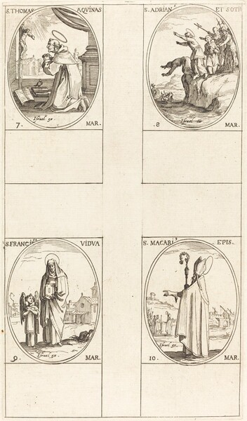 St. Thomas Aquin; St. Adrian and Companions; St. Frances; St. Macari