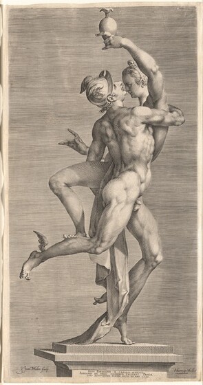 Jan Muller, after Adriaen de Vries, Mercury Abducting Psyche, c. 1597