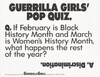 Guerrilla Girls' Pop Quiz