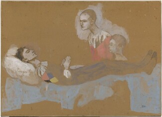 Pablo Picasso, The Death of Harlequin [recto], 1905