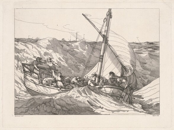 Boat in a Storm at Sea