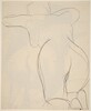 Untitled [back and buttocks view of a kneeling female nude] [verso]