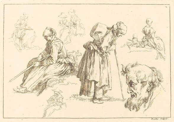 Figure Studies including Woman with a Kettle