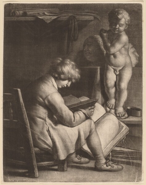 Young Artist with a Statue of Cupid