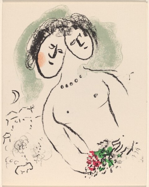 Greeting Card (Female Figure with Two Heads)