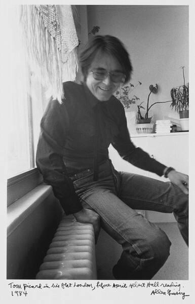 Tom Pickard in his flat London, before April Albert Hall reading. 1984