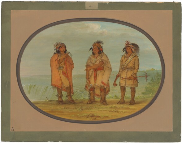 Seneca Chief, Red Jacket, with Two Warriors