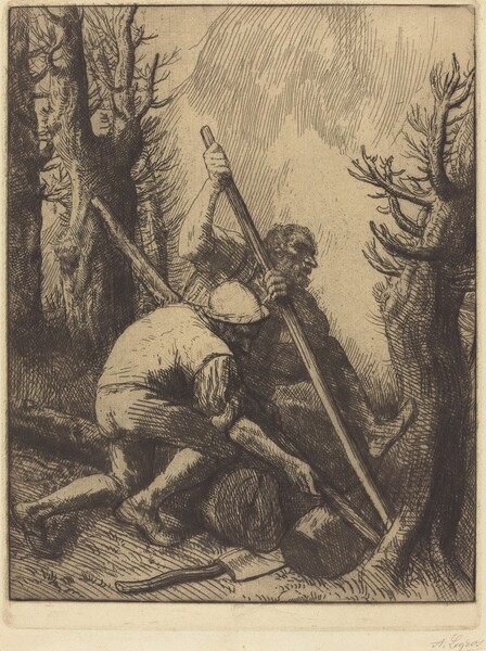 Woodcutters, 3rd plate (Les bucherons)