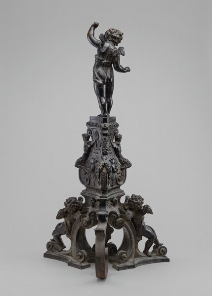 Andiron with Putto Finial