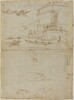 Studies of Lago Maggiore and and the Entrance to a Palazzo