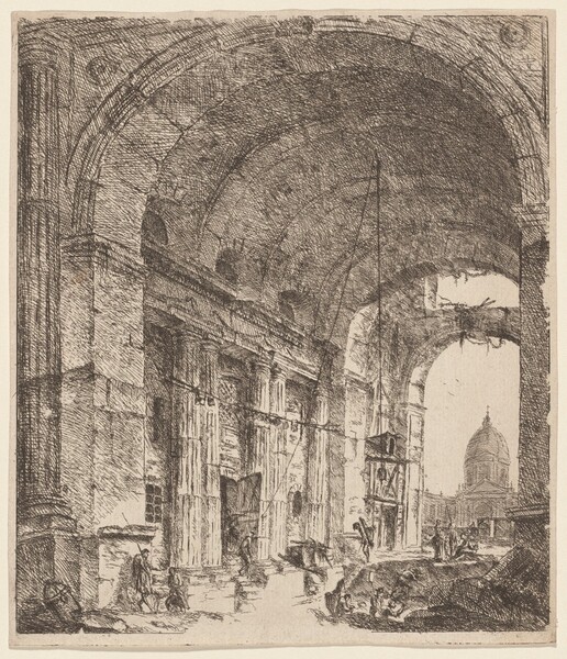 A Ruined Vault with a Vista of Saint Peter’s