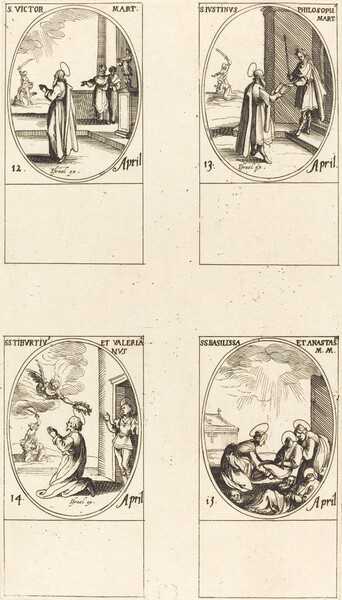 St. Victor; St. Justinus; Sts. Tiburtius and Valerianus; Sts. Basilissa and Anastasia