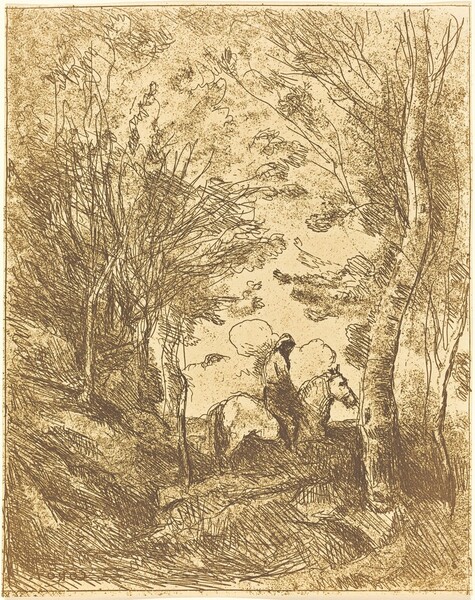 Horseman in the Woods, Large Plate (Le Grand Cavalier sous bois)
