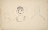Sketches of Three Female Heads [recto]