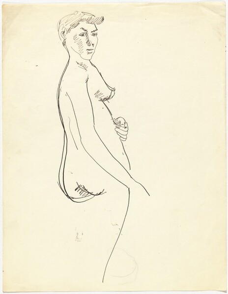 Torso of a Standing Nude Turned to the Right [recto]