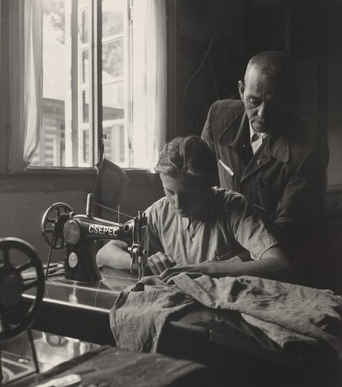 David Seymour (Chim), Tailoring Workshop at Children's Town, Hajduhadhaza, Hungary, 1948