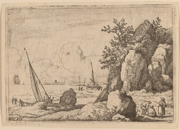 Seascape with Three Figures to the Right