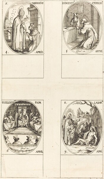 St. Ambrose; St. Vincent Ferrer; St. Celestin; St. Lazarus