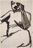 Untitled [back view of a female nude holding a basket] [verso]