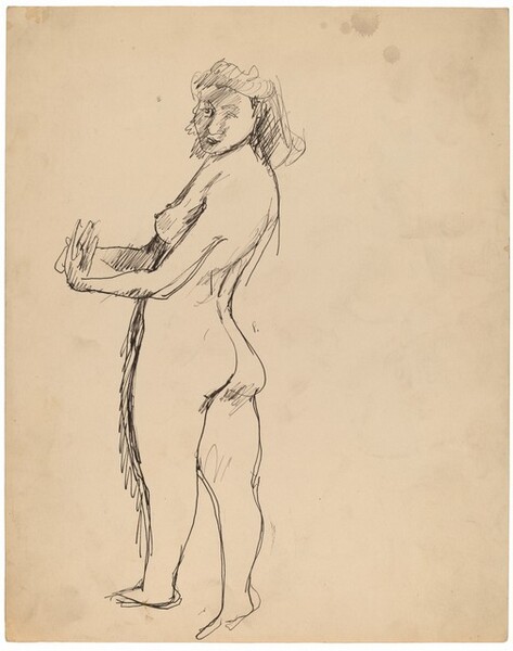 Standing Female Nude Facing Left