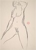 Untitled [standing nude with her left hand under her chin] [recto]