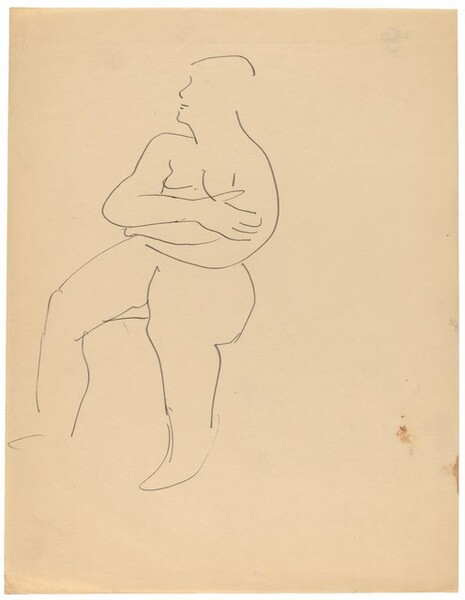 Seated Nude Turned to the Left, Arms Crossed