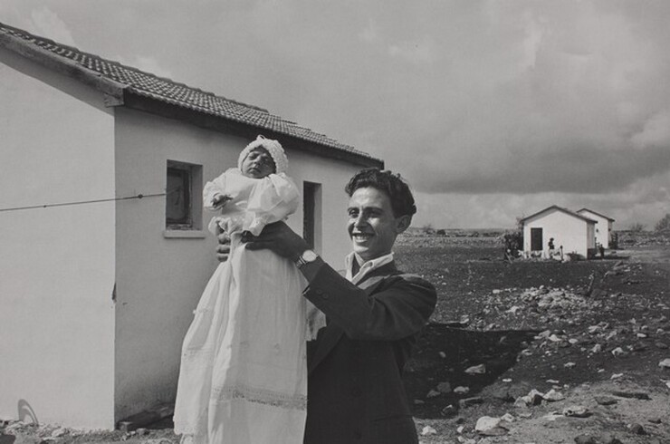 David Seymour (Chim), The First Child Born in the Italian Immigrant Settlement of Alma, Israel, 1951, printed 1982