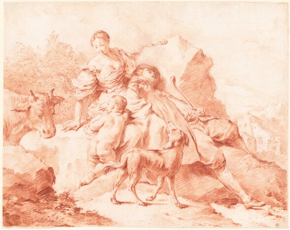 A Shepherd Family Resting