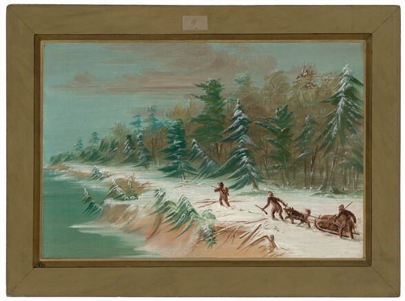 Returning to Fort Frontenac by Sled.  February 1679