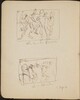 Zwei mehrfigurige bezeichnete Skizzen (Two Sketches with Inscriptions) [p. 32]