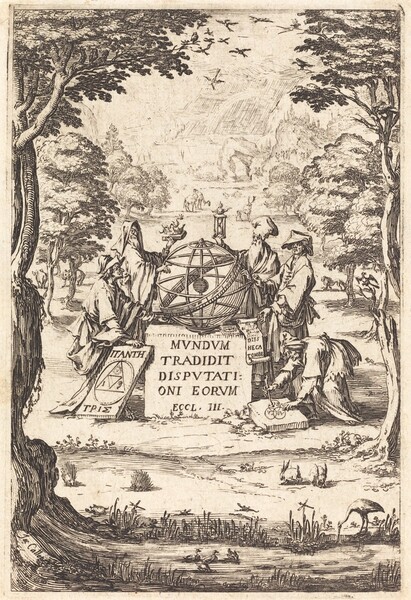 Frontispiece for the Sacred Cosmologia  (Title with Astrologers)