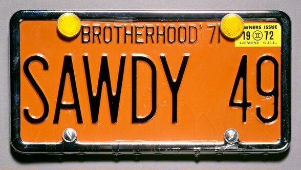Souvenir License Plate for Sawdy