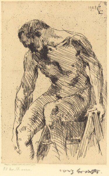 Sitzender Männlicher Akt (Seated Male Nude)