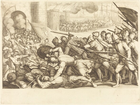 The Troops Forcing the Gate of a Town