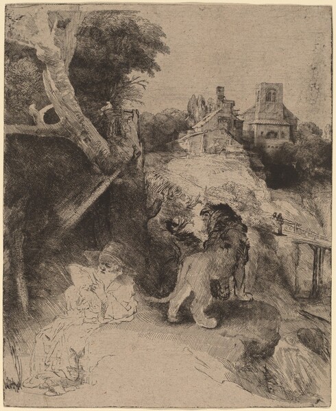 Saint Jerome Reading in an Italian Landscape