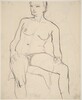 Untitled [seated nude turning her head to the right] [verso]