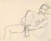 Untitled [head of reclining woman] [recto]