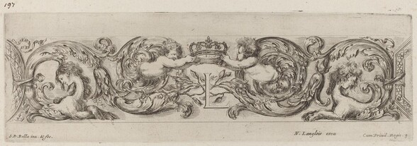 Ornamental Frieze with Letter L (Louis XIV)