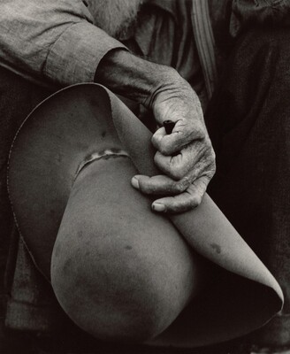 Dorothea Lange, On the Plains a Hat Is More Than a Covering, 1938, printed c. 1965