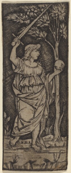 Allegorical Figure: Woman with Sword and Sphere