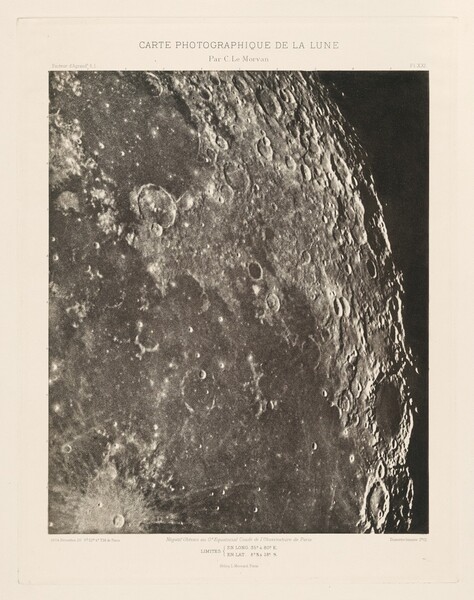 Carte photographique de la lune, planche XXI (Photographic Chart of the Moon, plate XXI)