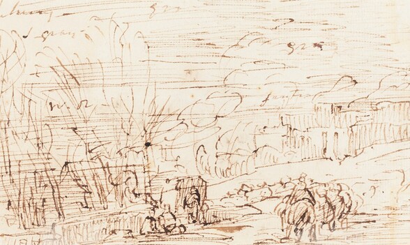 Figures in a Landscape [verso]