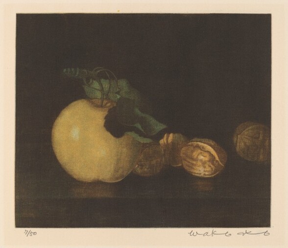 Still Life with Apple and Walnuts