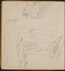 Vergewaltigungs- oder Mordszene und Skizze mit maskiertem Mann (Sketch of a Rape or Murder and Sketch with Masked Man) [p. 4]