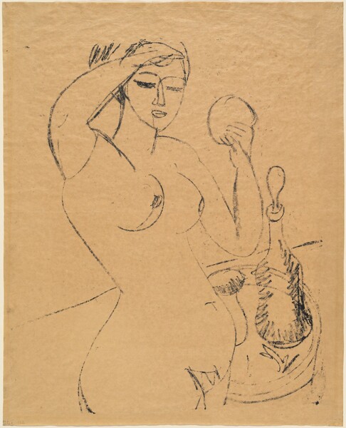 Nude Girl at her Toilette