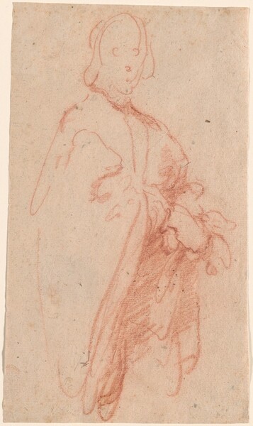 A Standing Man with Cloak and Gloves