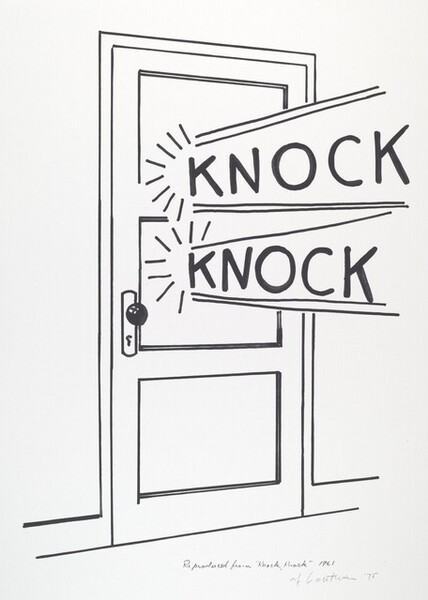 <p>Roy Lichtenstein, Knock, Knock Poster, 1975